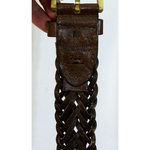 CLASSIC BROWN GENUINE LEATHER 1.25"Wide CASUAL WOMEN'S BELT Sz M/L (T93) - Picture 7 of 8